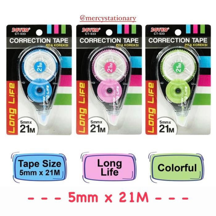 

No.OneBest- Correction Tape Joyko CT-533 - Tip-X Kertas CT533 21 M