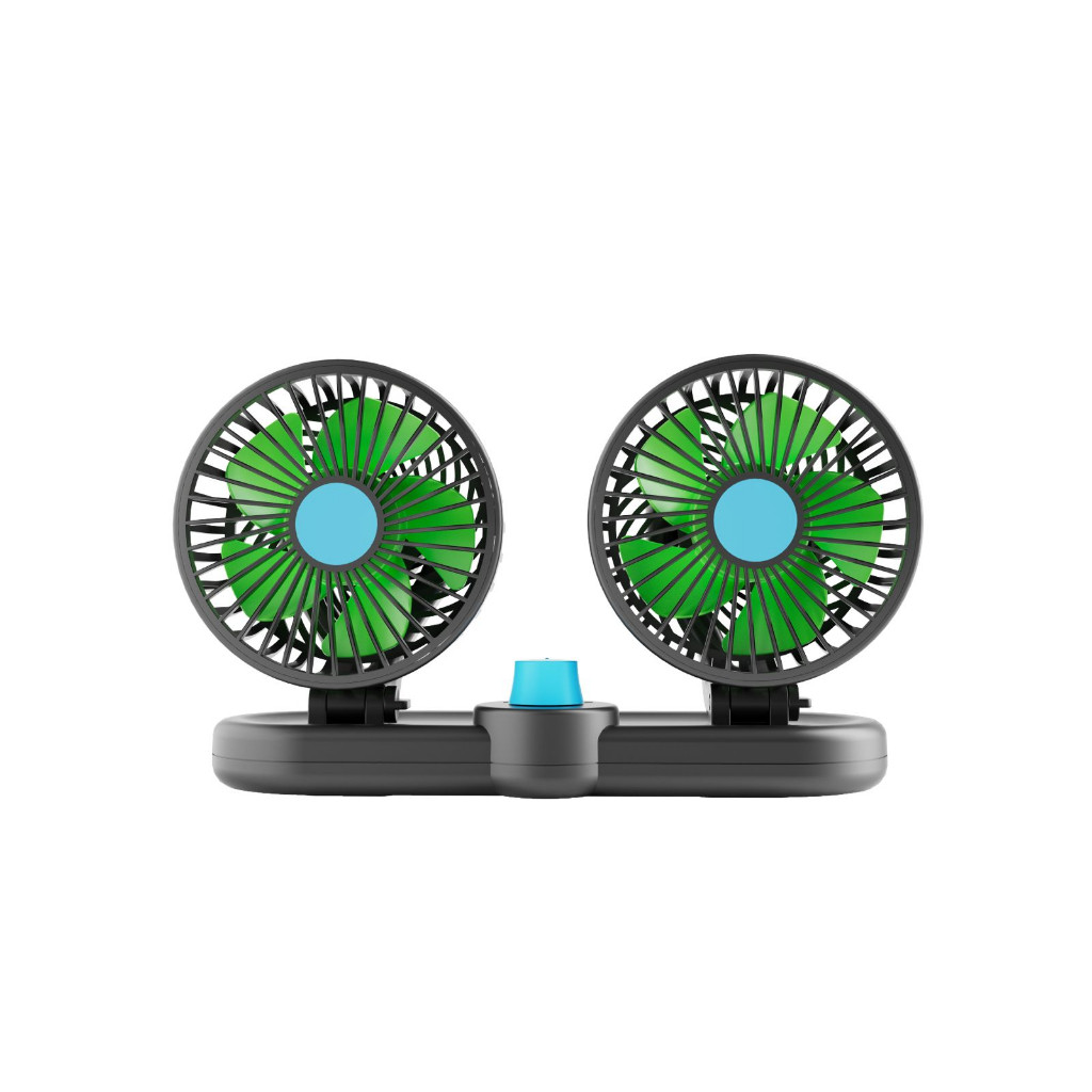 Kipas Angin Mobil Dua Kipas Double Fan 12 Volt 24 Volt KYZUKU KZ T301 KZ T302