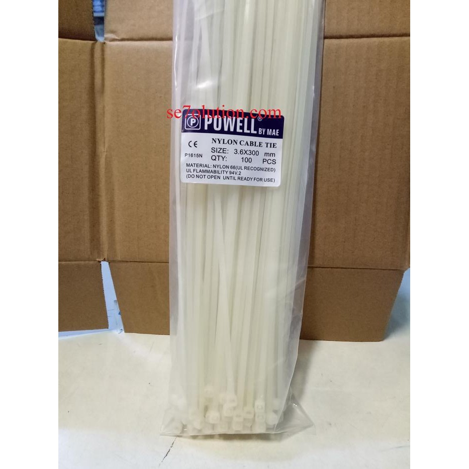 

No.OneBest- Powell Kabel Ties 3.6x300mm Putih (White)