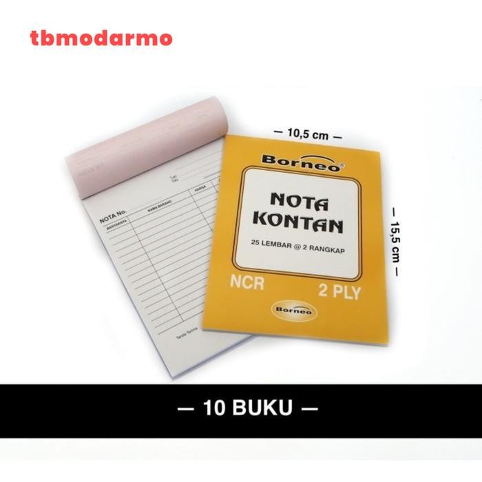 

No.OneBest- Nota Kontan Ncr Kecil 2 Ply Borneo Isi 10 Per-Pack
