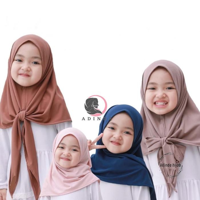 Modiq- Hijab Segitiga Instan Jersey Anak Remaja 7 - 13 Tahun Jiilbab Segitiga Instan Jersey Anak