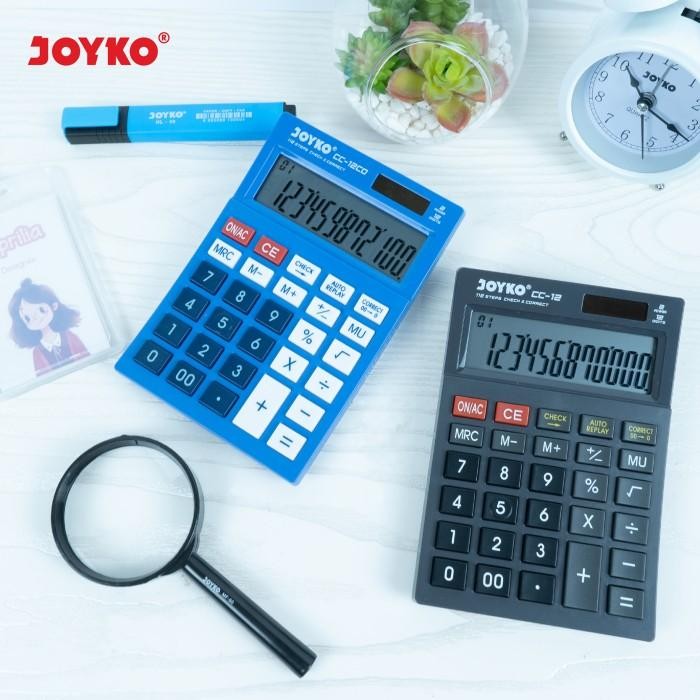 

Calculator Kalkulator Joyko Cc-12 12 Digits Check Correct