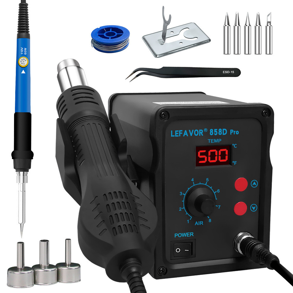 858D Hot Air Gun Bga Soldering Rework Station Blower Hair Dryer Hairdryer Soldering Heat Gun 220V