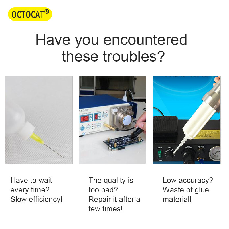 Octocat Glue Dispenser Machine Liquid Semi Automatic Dispensing 982/982A 220V Auto Glue Dispenser