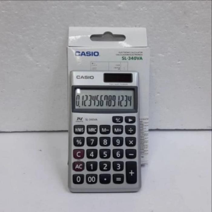 

Casio Kalkulator 14 Digit Sl 340 Va Practical Calculator Small