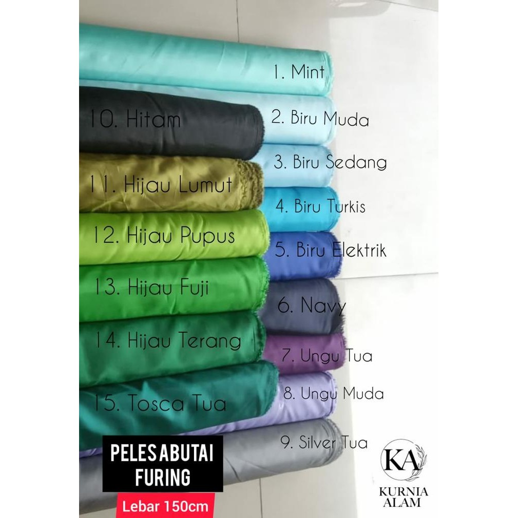 

KAIN PELES KAHATEX FURING ABUTAI SILK ROLL GULUNGAN LEBAR 150CM