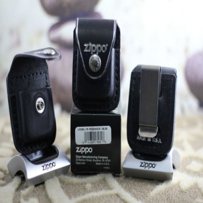 Tukuparty Zippo Pouch Black / Sarung Zippo Original (Black) Made In Usa