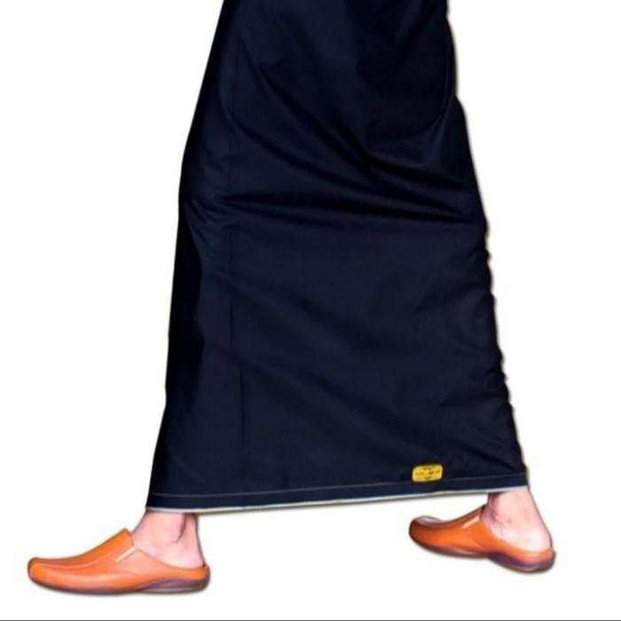 Sarye- satuan sarung wadimor pria khusus hitam polos (1pc) poleng grosir