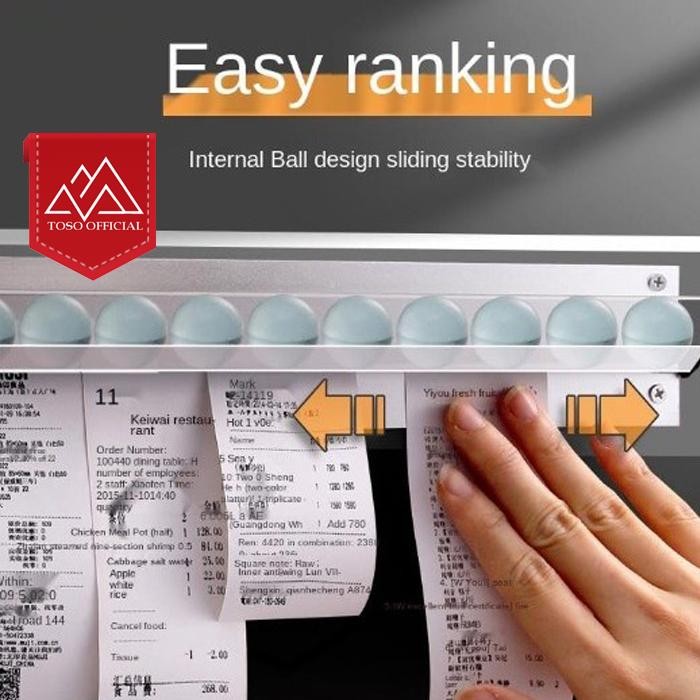 

Bill Holder Capitan Nota Stainless Receipt Holder Penjepit Kertas Bon Bill Tab Grabber #Gratisongkir