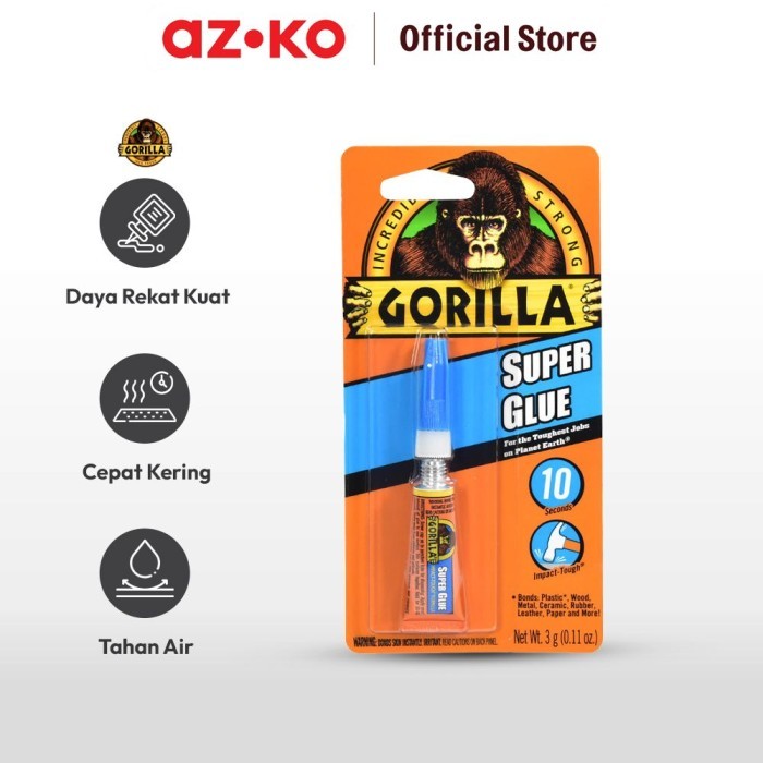 

Azko Gorilla 3 Gr Lem Super Perekat Lem Keramik Alat Penempel Serbaguna Wood Glue Sticky Liquid