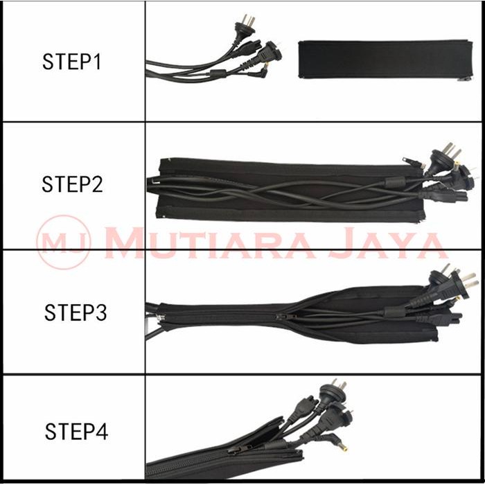 

Sarung Kabel Cable Sleeve Organizer Zipper Cover Penutup Kabel #Gratisongkir