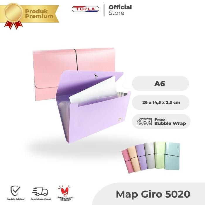 

Topla Map Giro A6 Map Harmonika A6 13 Slot Secure Folder Expanding File Keuangan Plastik Stationery