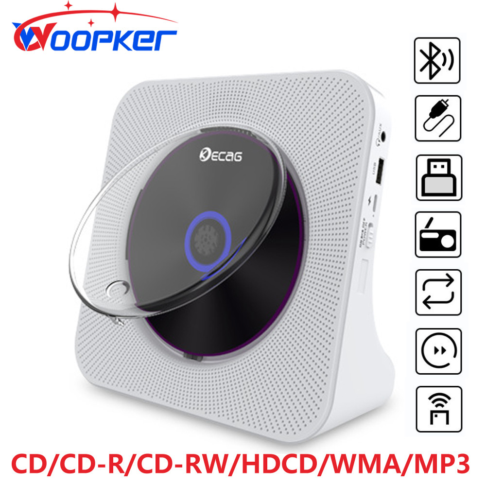 WOOPKER KC-806C Home CD Player Retro ins Gift Portable MP3 Player Bluetooth FM Player Supports CD/CD
