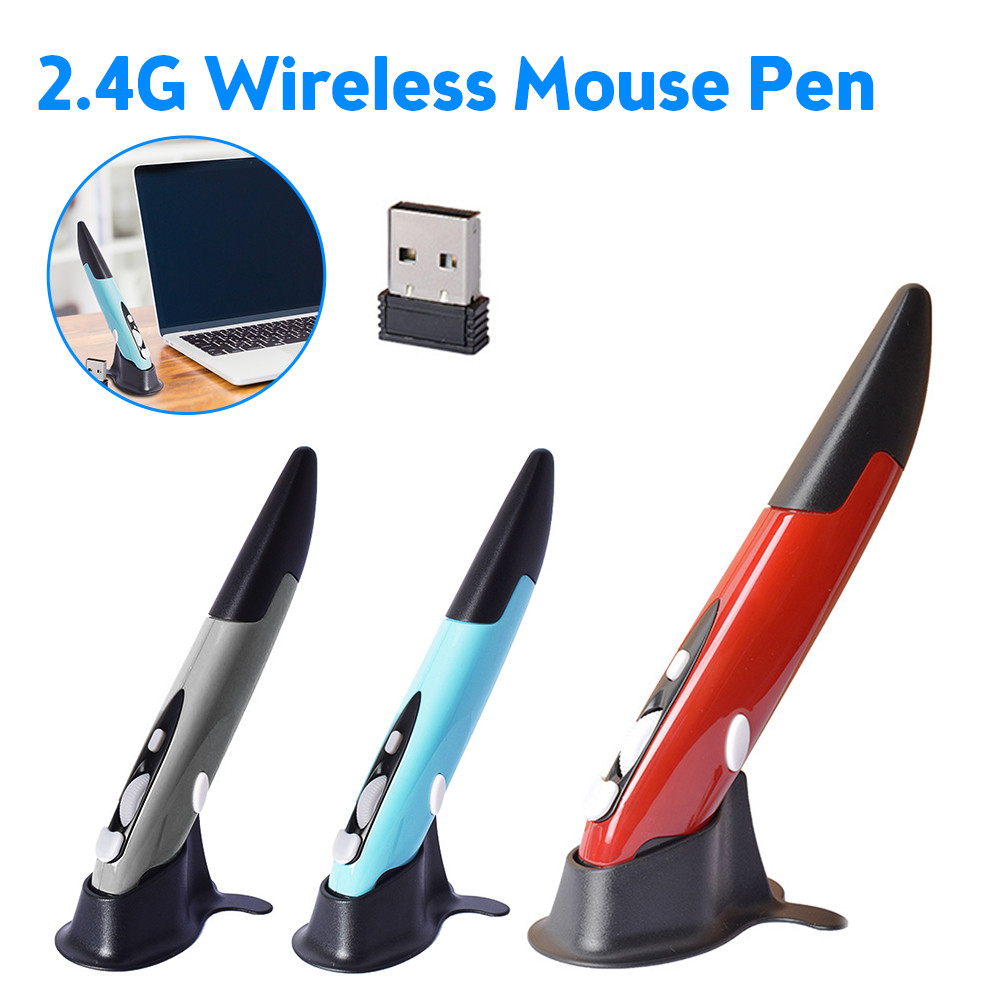 New 2.4G Wireless Mouse Pen Personality Creative Vertical Pen-Shaped Stylus Battery Mouse Suitable F