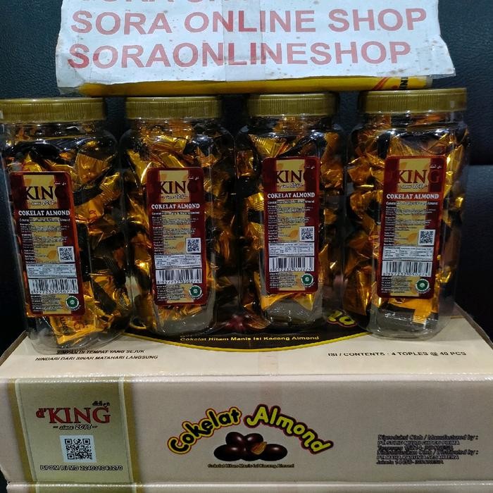 

1 Dus (Isi 4 toples) Coklat Almond d' KING Chocolate Toples