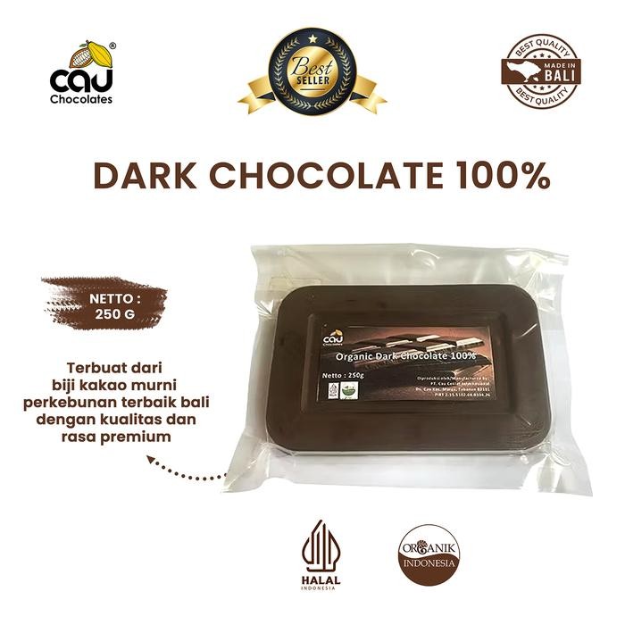 

CAU CHOCOLATES - Organic Dark Chocolate 100% - 250 g