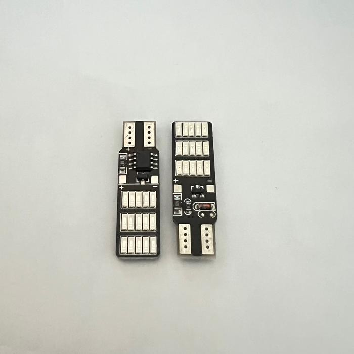 Isi 2 Biji Bohlam Lampu Senja Motor T10 30Led Nyala Kedip 3 Mode Bohlam Lampu Led Senja Motor Mobil