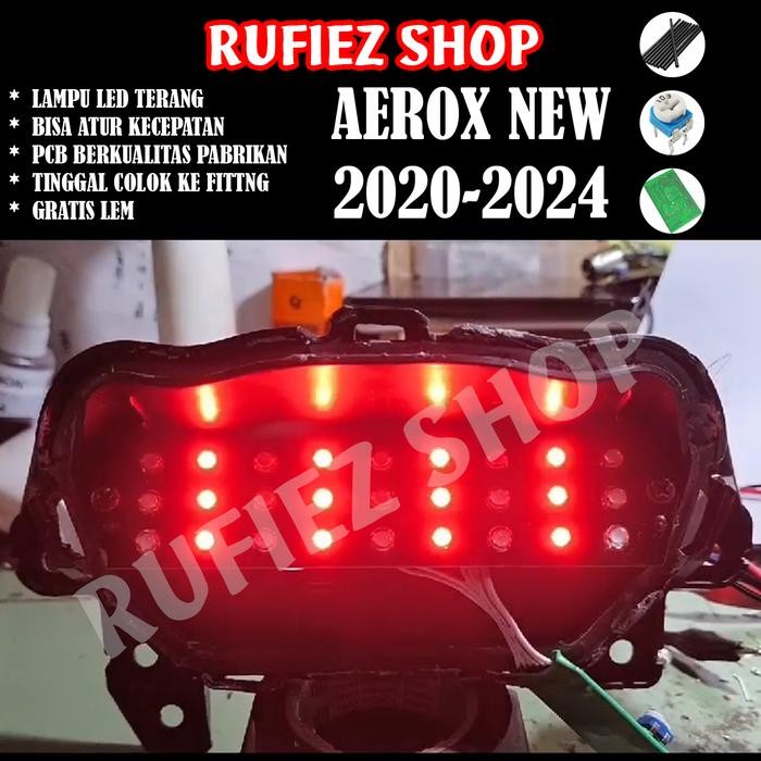 Custom Lampu Stoplamp Running Aerox New / Aerox Connected / Aerox Cyber City 2020-2024 8 Mode 10