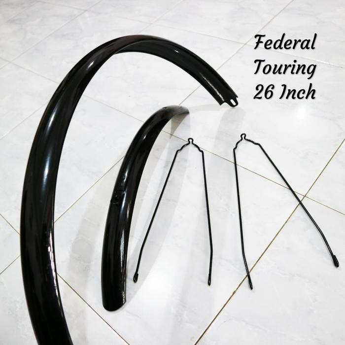 Spakbor Sepeda Federal Touring 26 Inch Hitam Bahan Plat Besi Slebor