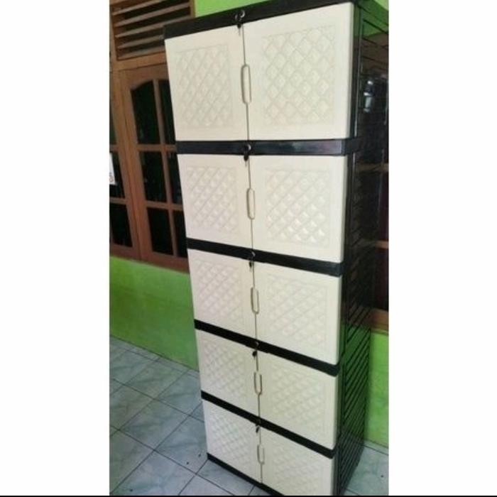 utamajaya- Lemari PLastik Jumbo Aquose Susun 5+Full Kunci