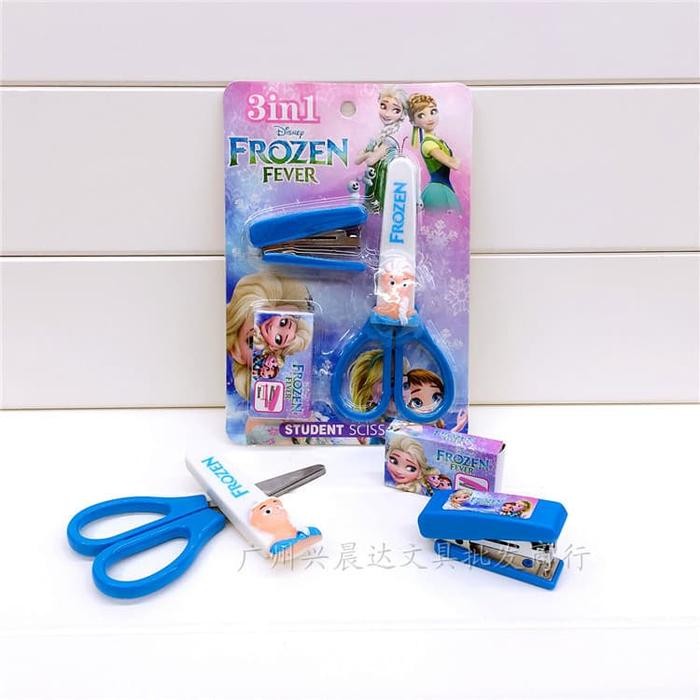 

PALING MURAH.! SET ALAT TULIS UNIK / STATIONARY SET GUNTING & STAPLES ISI 3 ITEM