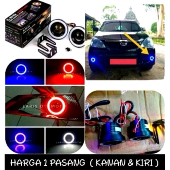PREMIUM FogLamp Angel Eyes Lampu Kabut Angel Eyes 89Mm Avanza Xenia Calya Sigra Agya Ayla Rush