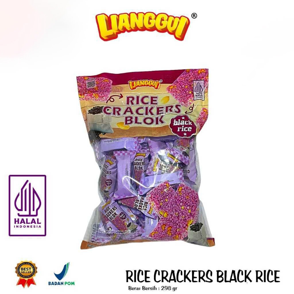 

[HALAL] Lianggui Rice Crackers Jepang Black Rice/Original Rice Crackers Hitam Viral Enak Cemilan Isi