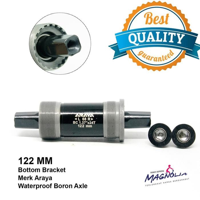 Bottom Cket / Bb Axle 122 Mm Sepeda Mtb / As Tengah Bearing - Araya