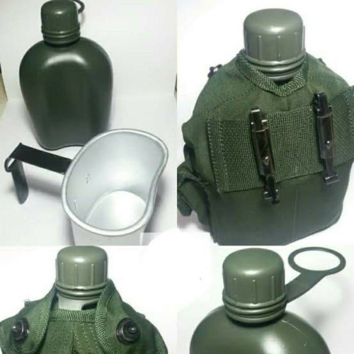 ID PEPLES BOTOL AIR MINUM HIJAU TNI ORIGINAL