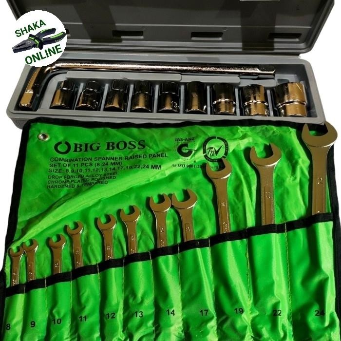 Ring Pas Set Big Boss 11 Pcs Dan Kunci Sok Set 10 Pcs - Kunci Bengkel