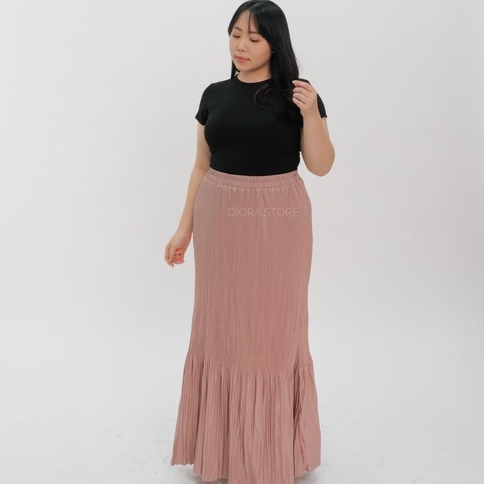 Belanja Diora Rok Plisket Lidi Cabang Super Jumbo / Rok Premium / Rok Plisket / Rok Super Jumbo /
