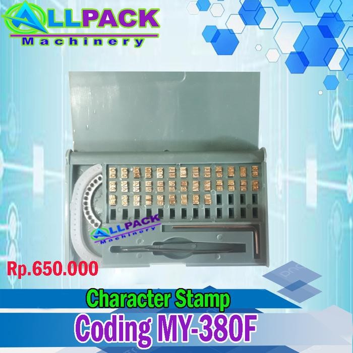 

Set Box Letters Font Character Stamp Mesin Coding MY-380F
