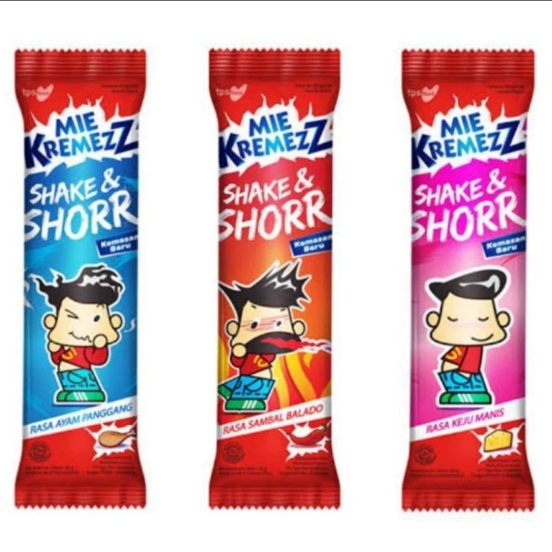 

1 box snack mie kremezz shake shorr isi 20s