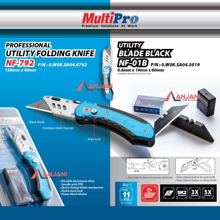 

Multipro Pisau Cutter Lipat Nf-792 19 Mm Cuter Utility Folding Knife