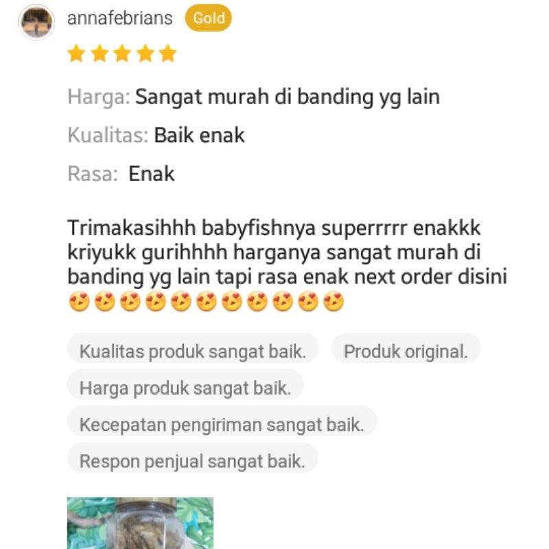 

Baby Fish Crispy 500gr Baby Fish Ikan Crispy 500gr