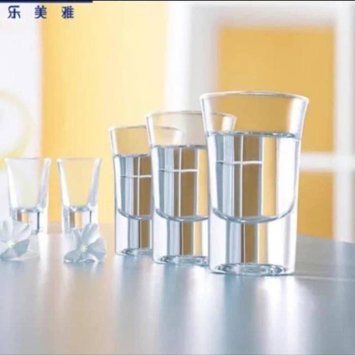 1 Set Isi 12 Pcs Gelas Sloki/Gelas Shot/Gelas Whiskey/Gelas Luminarc