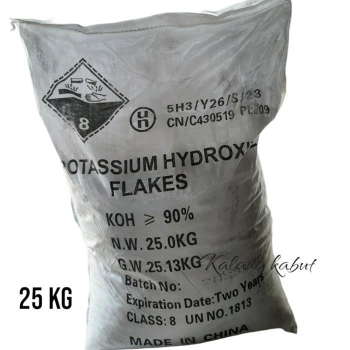 Potasium hydroxide - KOH - Kalium hidroksida ex china - 25 kg