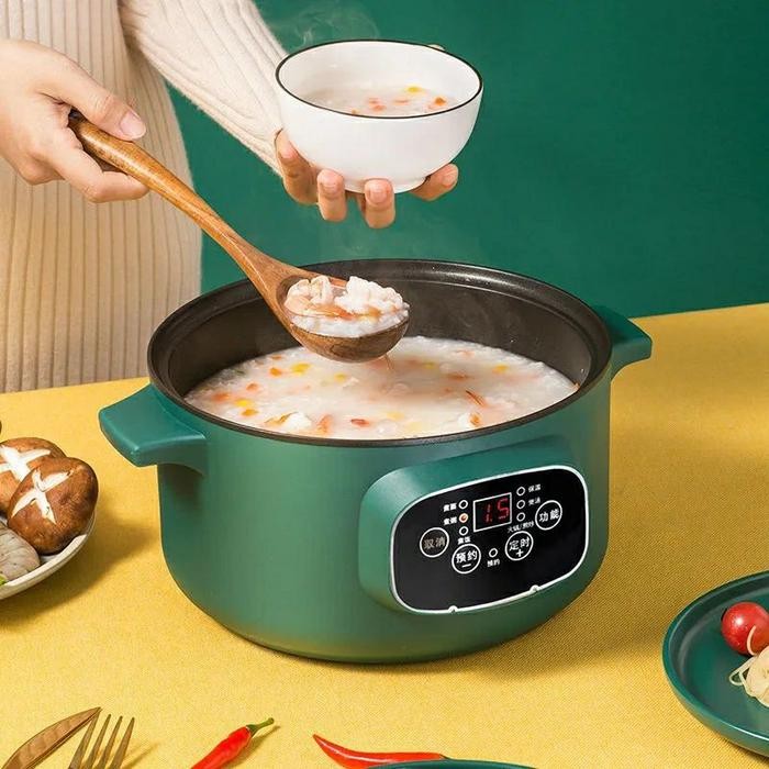 3.2L Panci Listrik Serbaguna 26Cm/Smart Pan Timer Setting Panci +Kukus