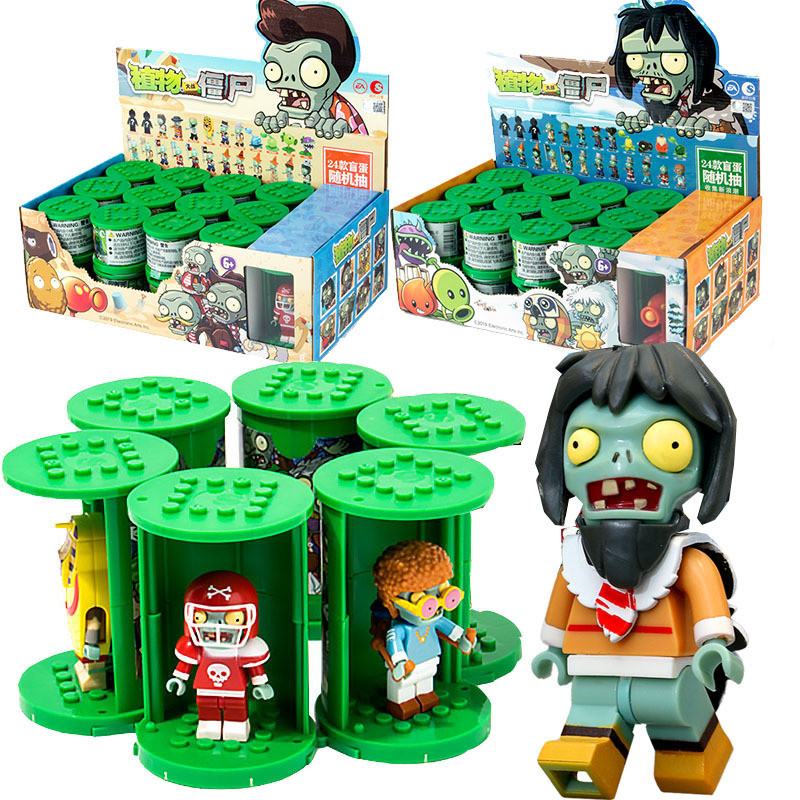 Plants Vs Zombies 2 Fire Peashooter Zombie Army Blind Box Game Scene Model 50 Styles Action Figures