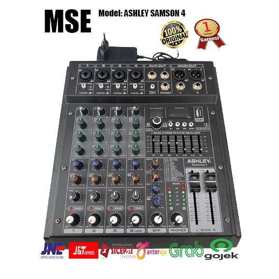 MIXER 4 CHANNEL ASHLEY SAMSON 4 ORIGINAL GARANSI RESMI 1 TAHUN