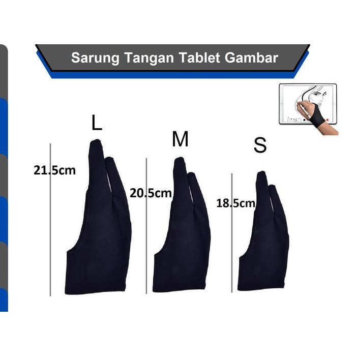 DRAWING GLOVE SARUNG TANGAN GAMBAR UTK PEN TABLET VEIKK HUION WACOM HP