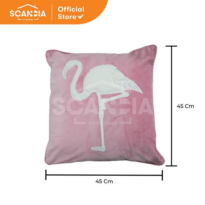 SCANDIA Sarung Bantal Sofa Cushion Cover Winter Flaminggo 45x45 Cm