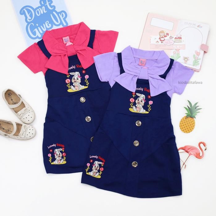 [FREE TAS] DRESS LILLY UK 1-9 TAHUN / BAJU ANAK PEREMPUAN IMPORT OVERALL BAJU KODOK DRES BALITA 5 TH