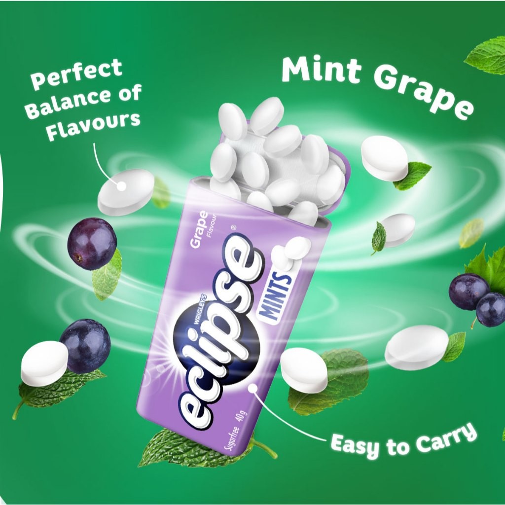 

ECLIPSE SUGAR FREE MINTS CANDY TIN 40 GR PERMEN MINT PRODUCT OF AUSTRALIA