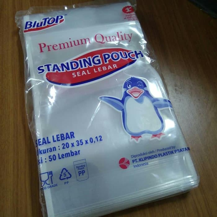HK11- Klip Kemasan Bening Tebal Plastik Standing Up Pouch 20 X 35 Cm