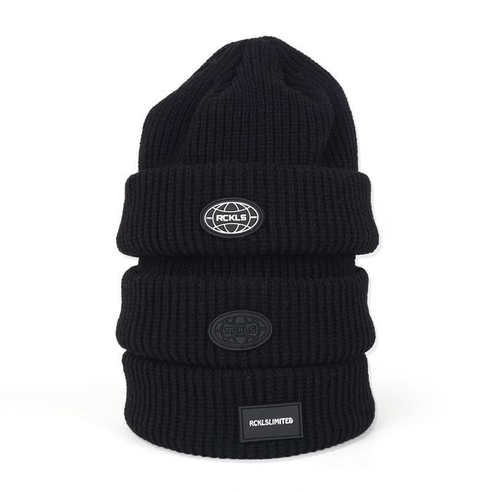 Rckls. Topi Kupluk Pria Wanita Globe Black Beanie High Quality #Gratisongkir #Sale #Discount