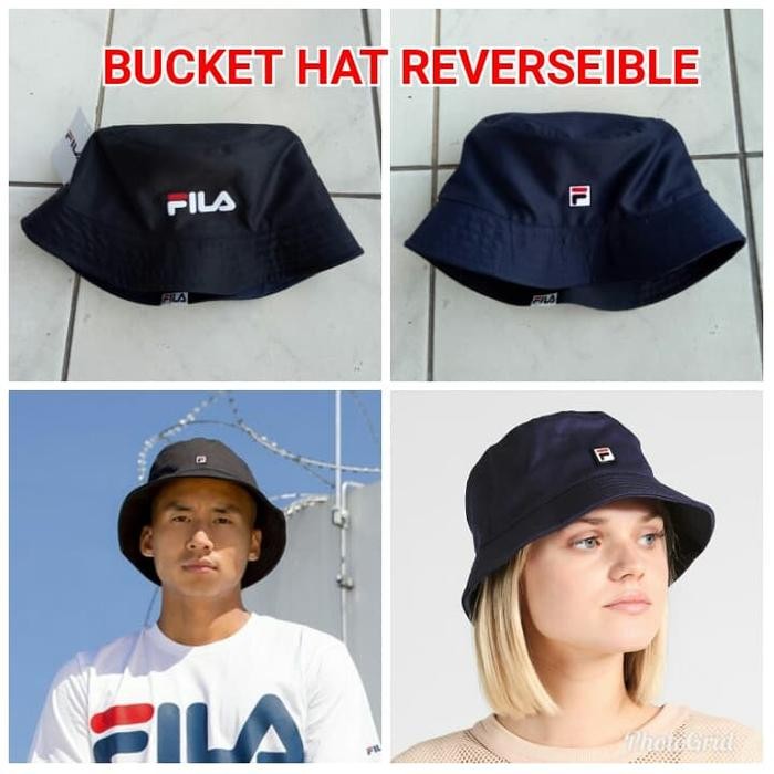 Bucket Hat Fila Reversible #Gratisongkir #Sale #Discount