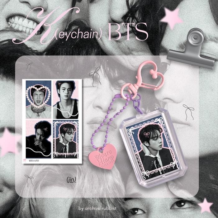 Gala Galore Keychain Frame Clear Kpop Bts Gantungan Tas Kpop Bts V Jin Jimin Jungkook Rm Jhope Suga