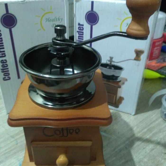 UNIK GILINGAN KOPI MANUAL RETRO WOOD KLASIK JADUL-COFFEE GRINDER BEAN