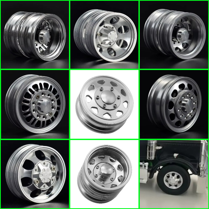 NEW Metal Front Rear Wheel Rim Hub for 1/14 Tamiya RC Truck Scania 770S Volvo FH16 Diy Parts Toys